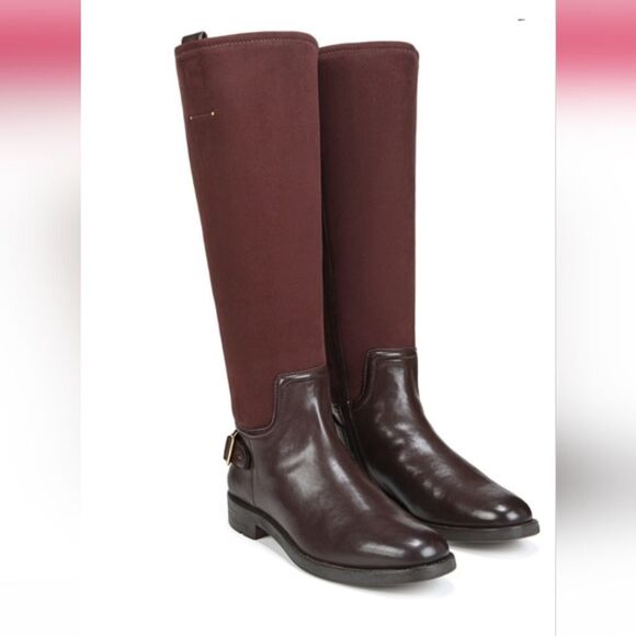 Franco Sarto Stretch Merina Costagno Brown Synthetic Knee High Boot Size 7.5 NWT - Picture 1 of 7